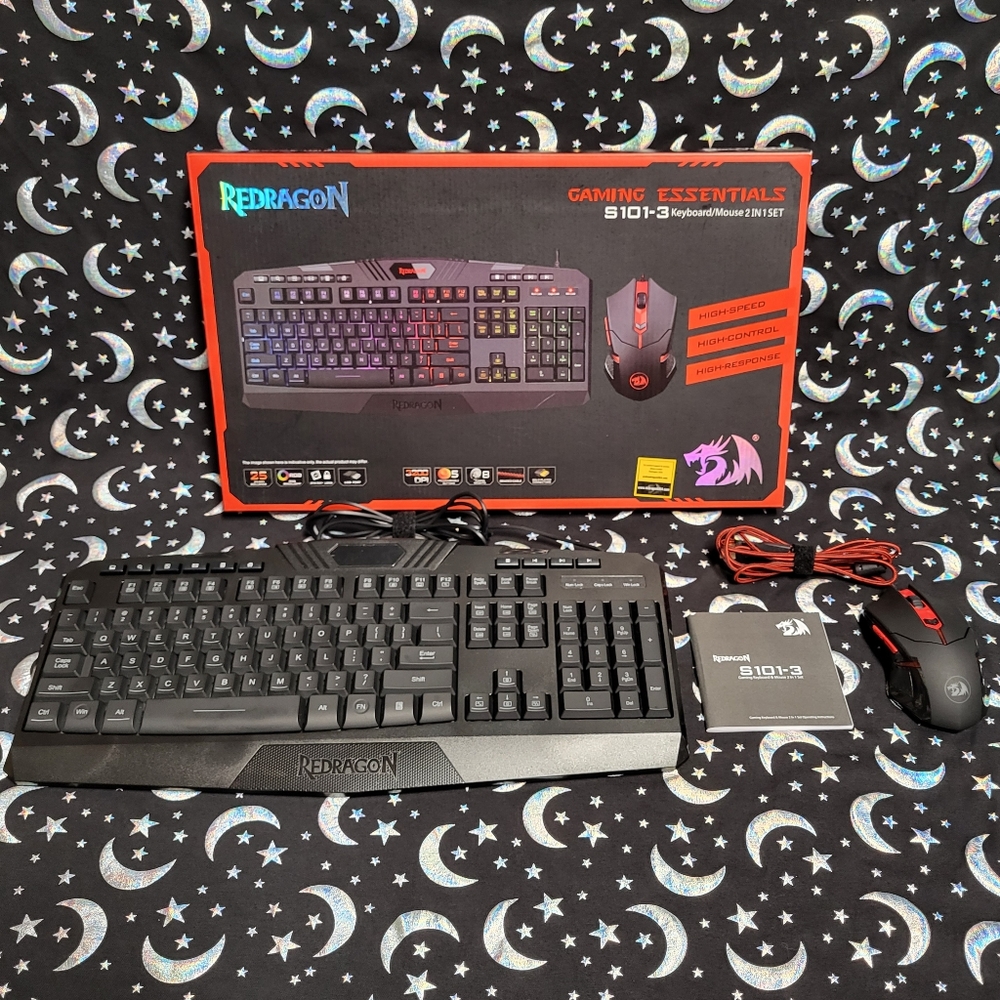 Redragon | S101-3 Gaming Keyboard & Mouse 2 in 1 Set